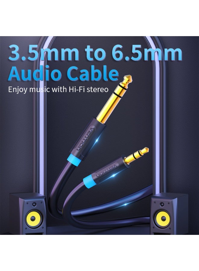 VENTION 6.5mm Male to 3.5mm Male Audio Cable  Black Model - Image 2