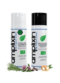 Dht Blocker Hair Growth Shampoo And Hair Loss Revitalizing Conditioner Set For Thinning Hair For Men & Women ; Clinically Proven 2 Step Treatment ; Color Safe ; Paraben & Sulfate Free ; By
