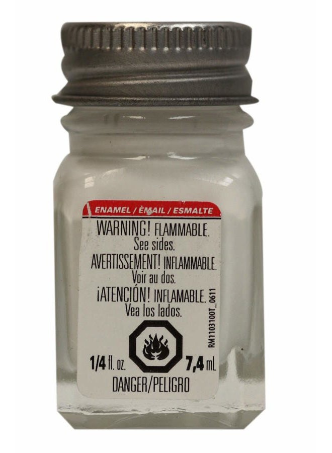 Testors Enamel Paint, Flat White, 1/4-Ounce - Image 1