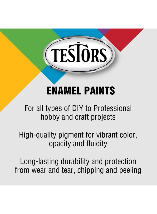 Testors Enamel Paint, Flat White, 1/4-Ounce - Image 3
