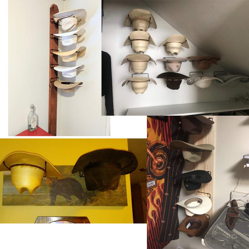 YYST Cowboy Hat Rack Holder Organizer Bracket 5/PK- No Cowboy Hat - Image 4