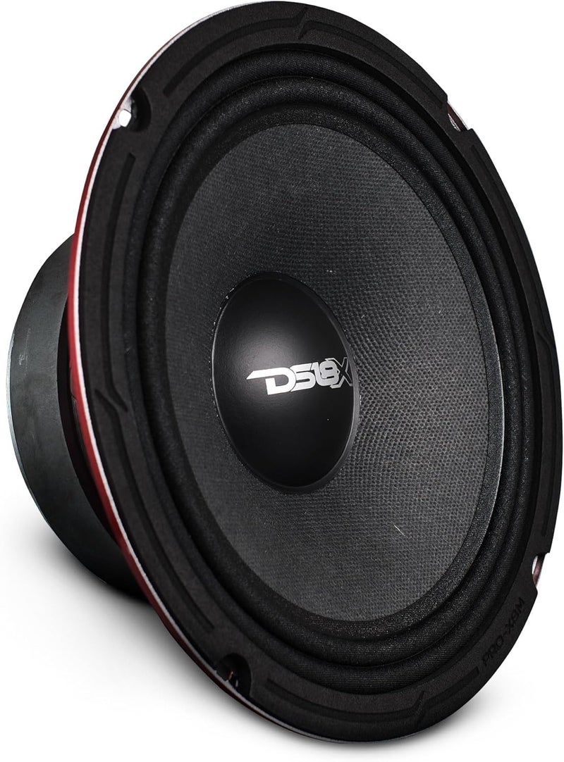 DS18 PRO-X8.4M Loudspeaker - 8" Midrange Speaker with Red Steel Basket, 550W Max Power - Image 1