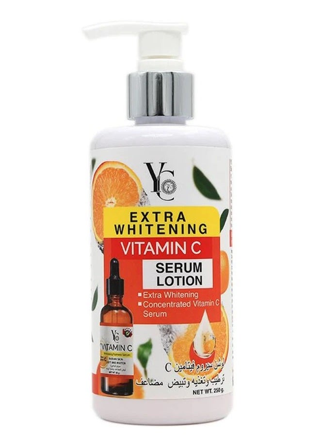 YC - Two Pieces Of Extra Whitening Vitamin C Serum with Lotion 250x2 g - Image 1