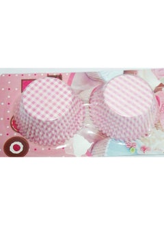 Generic Cupcake Pink Checkered Paper Cups 
