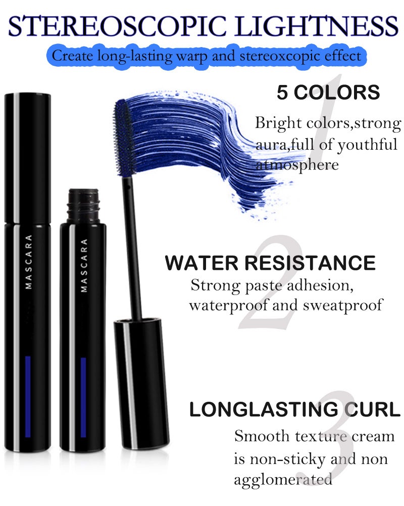 LYSdefeu Green Mascara Waterproof for Eyelashes,Longlasting Curling Dark Green Liquid Mascara Volume and Length,Cosplay Party Stage Colored rimel de pestaÃ±as, Christmas Eye Makeup Gift for Women Girl - Image 4