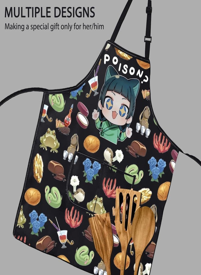 POFULL Animated Movie Fans Gift Japanese Manga Inspired Apron Apothecary Gift Poison Apron With Pockets (Poison? Apron) - Image 4