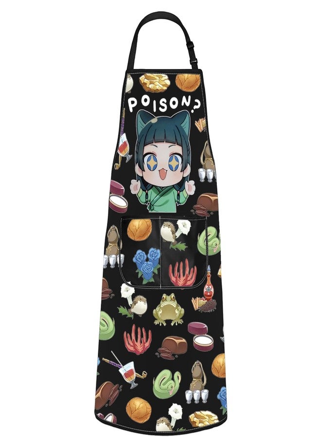 POFULL Animated Movie Fans Gift Japanese Manga Inspired Apron Apothecary Gift Poison Apron With Pockets (Poison? Apron) - Image 1