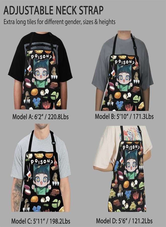 POFULL Animated Movie Fans Gift Japanese Manga Inspired Apron Apothecary Gift Poison Apron With Pockets (Poison? Apron) - Image 5