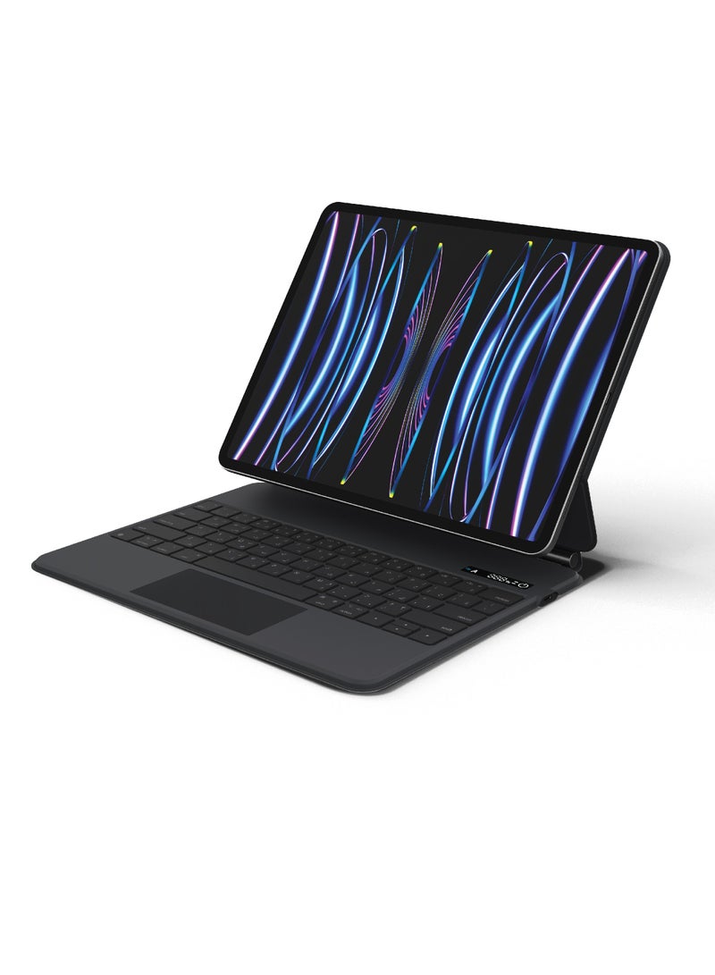 blupebble Magic Folio Detachable Magnetic Keyboard with Large Precision Trackpad, Full-Size Backlit Keyboard Designed for iPad Pro 12.9 inch - Image 1