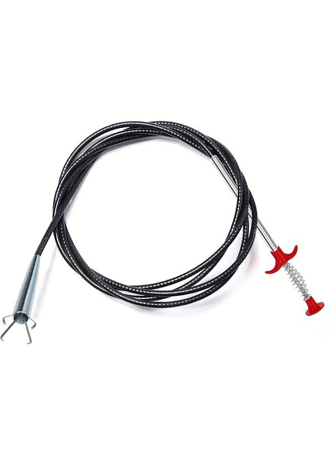 Domejo Flexible Grabber Claw Pick Up Reacher Tool with 4 Claws Bendable Hose Pickup Reaching Assist Tool for Litter Pick, Home Sink, Drains, Toilet (79 inch) - Image 1