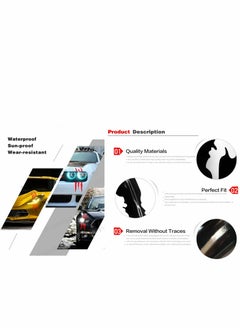 KASTWAVE Car Stickers Claw Marks Decal Non-Reflective Sticker Waterproof Headlight Vinyl for Sports Cars SUV Pickup Truck Window Motorcycles Ect 2pcs (Black)  - Image 5