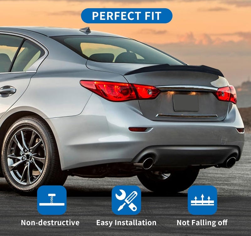 BDBO جناح خلفي لامع أسود BDBO لسيارة إنفينيتي Q50 (2014-2021) - Image 5