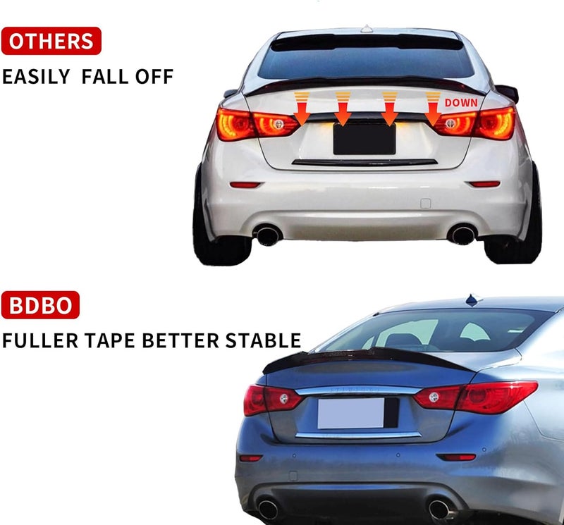 BDBO جناح خلفي لامع أسود BDBO لسيارة إنفينيتي Q50 (2014-2021) - Image 3
