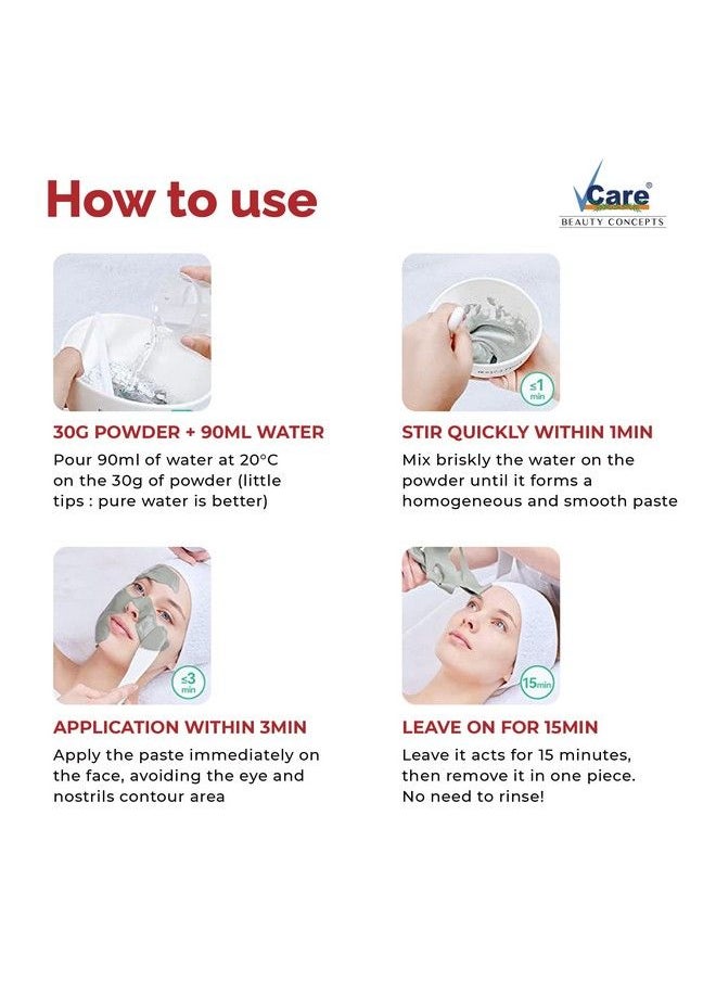 VCare - Jelly Whitening Peel Off Mask For Facials Skincare;Face Mask Powder 30Gmpack Of 2; Facial Skin Care Product For Women Smoothing Moisturizing Cleansing Refreshing For Men And Women - Image 1