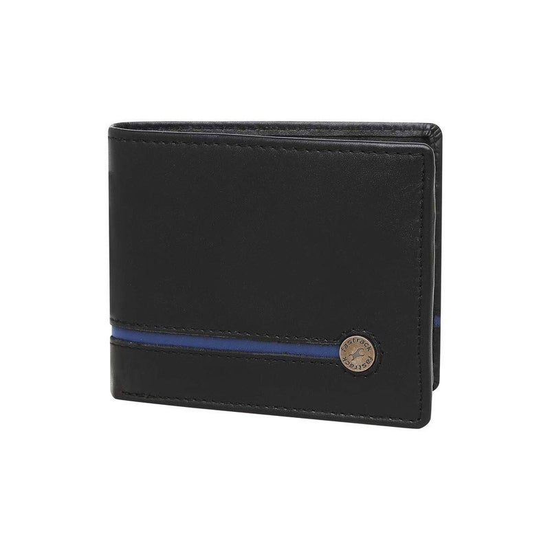 Fastrack Black & Blue Leather Men's Wallet (C0368LBK01) - Image 5