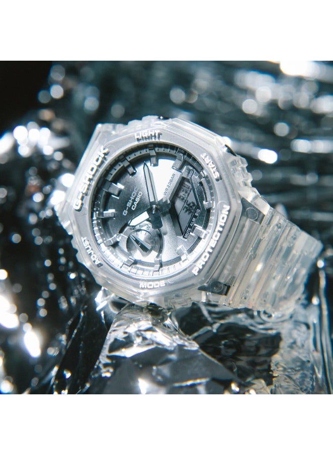 Casio G-SHOCK GA-2100BM-7A8DR, Carbon Core Guard Analog-Digital Watch, Octagonal Bezel, Shock Resistant, 200M Water Resistant, Double LED Light, World Time - Image 5