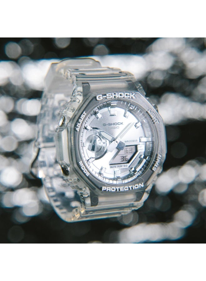 Casio G-SHOCK GA-2100BM-7A8DR, Carbon Core Guard Analog-Digital Watch, Octagonal Bezel, Shock Resistant, 200M Water Resistant, Double LED Light, World Time - Image 4