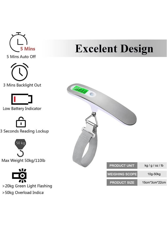 ECVV Digital Luggage Scale, 0.01kg Accurate, 50kg/10g Highly Precise, Portable for Trave - Image 5