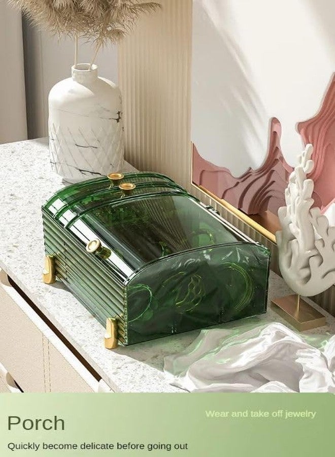 AZOD Clear Acrylic Jewelry Box Case for Bracelets Rings & Earring Elegant Jewelry Organizer Box Large Capacity Multi-Layer Desktop Anti-Dust Jewelry Storage Box 3 Sold - Image 3