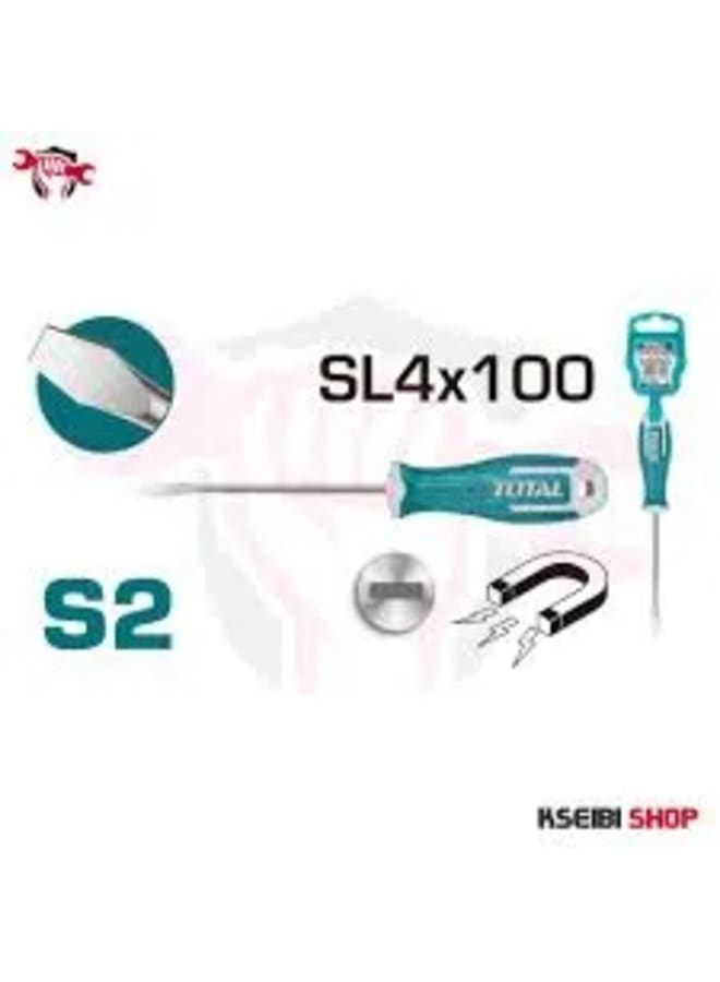 TOTAL Regular Screwdriver 4x100 - Image 1