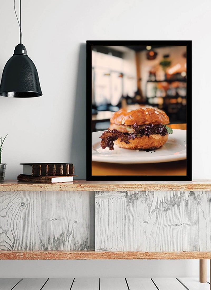 Spoil Your Wall Wall Posters with Burger Picture and Black Frame - Wall Arts Home Décor Photo Frames - 40x55cm by Spoil Your Wall - Image 2