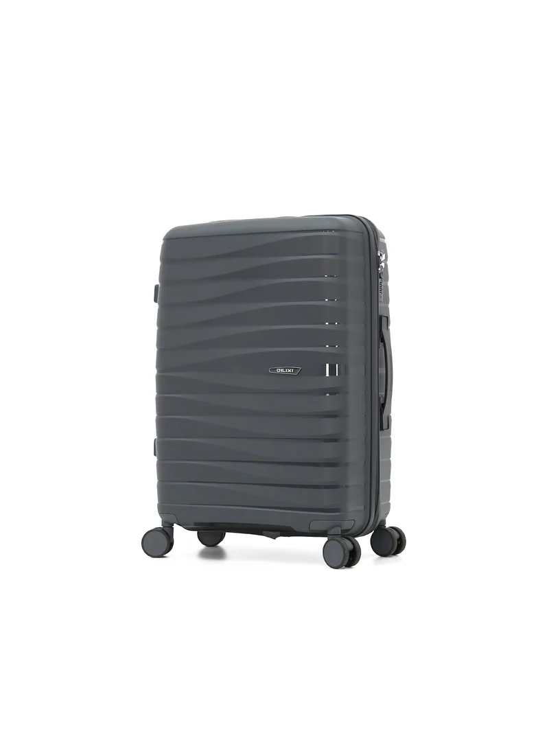 ديليكسي Unbreakable Hardshell PP Luggage Set with 8 Wheels Thick Shell Multi Layer PP 5 Piece Set,Grey (BC-12",S-20",M-24",L-28",XL-32")