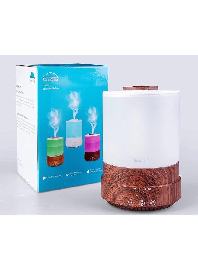 BlueHills Premium 2500 ML XL Essential Oil Diffusers - 30 Hr Run Aromatherapy Diffuser & Air Humidifier Mist for Large Room - 7 LED Colors Oil Diffuser Essential Oils for Home w/Auto Shut Off - F003 - Image 5