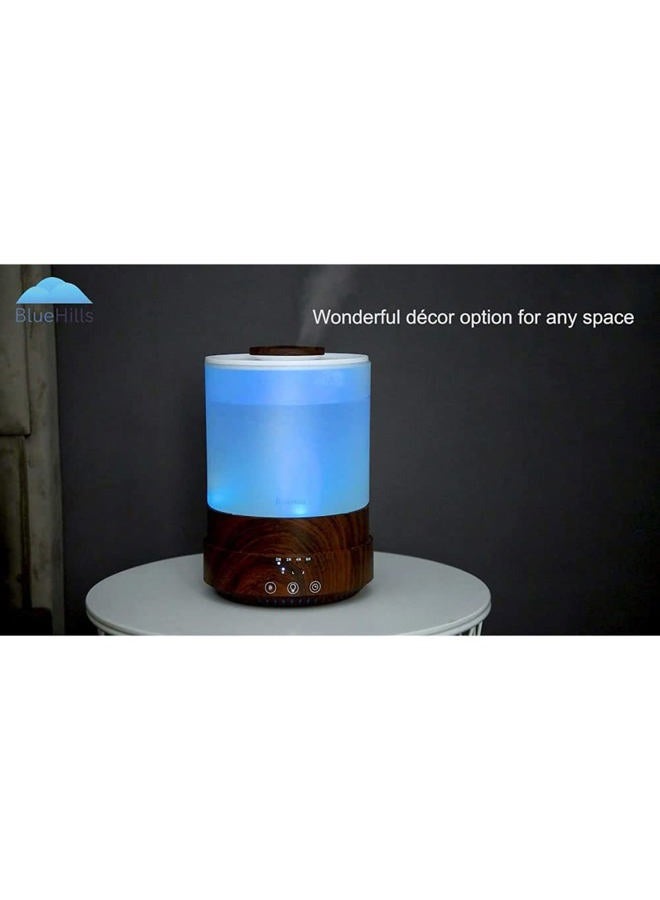 BlueHills Premium 2500 ML XL Essential Oil Diffusers - 30 Hr Run Aromatherapy Diffuser & Air Humidifier Mist for Large Room - 7 LED Colors Oil Diffuser Essential Oils for Home w/Auto Shut Off - F003 - Image 2