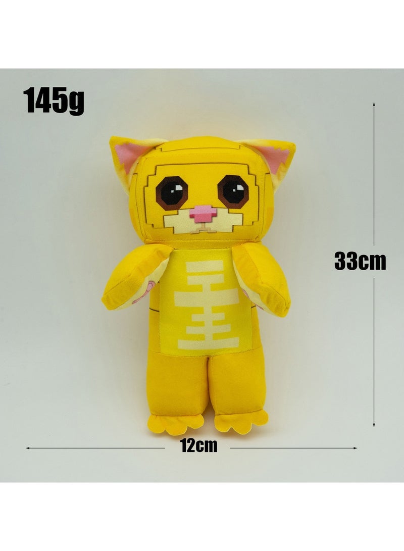Steal a Brainrot Block Cat Plush Toy Cute Square Pixel Cat Stuffed Figure Soft & Cuddly Collectible Game Merch for Fans - Image 2