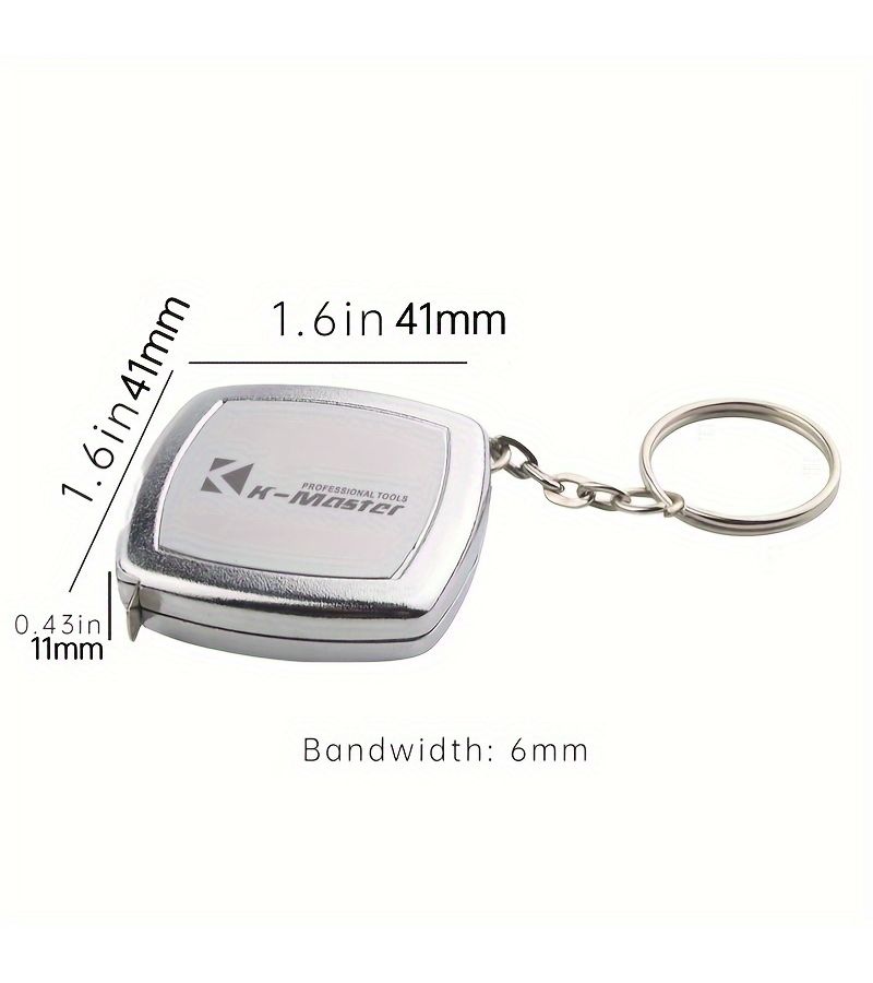 Aluminum Alloy Mini Keychain Tape Measure 2m 78.7in 10pc Portable Pocket Tool - Image 2