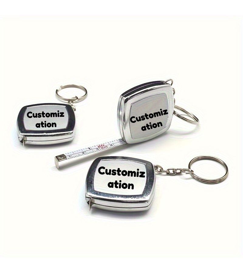 Aluminum Alloy Mini Keychain Tape Measure 2m 78.7in 10pc Portable Pocket Tool - Image 3