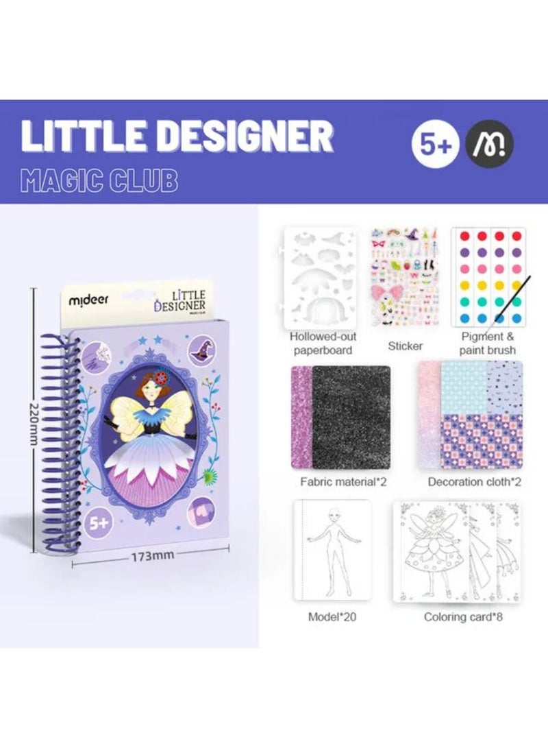 MiDeer Little Designer DIY Dress-Up Kit – Magic Club Dress Creation Set for Kids Ages 5+ | Craft & Design Activity with Fabric, Stickers & Paint | Creative Toy for Girls | Safe & Educational - Image 3