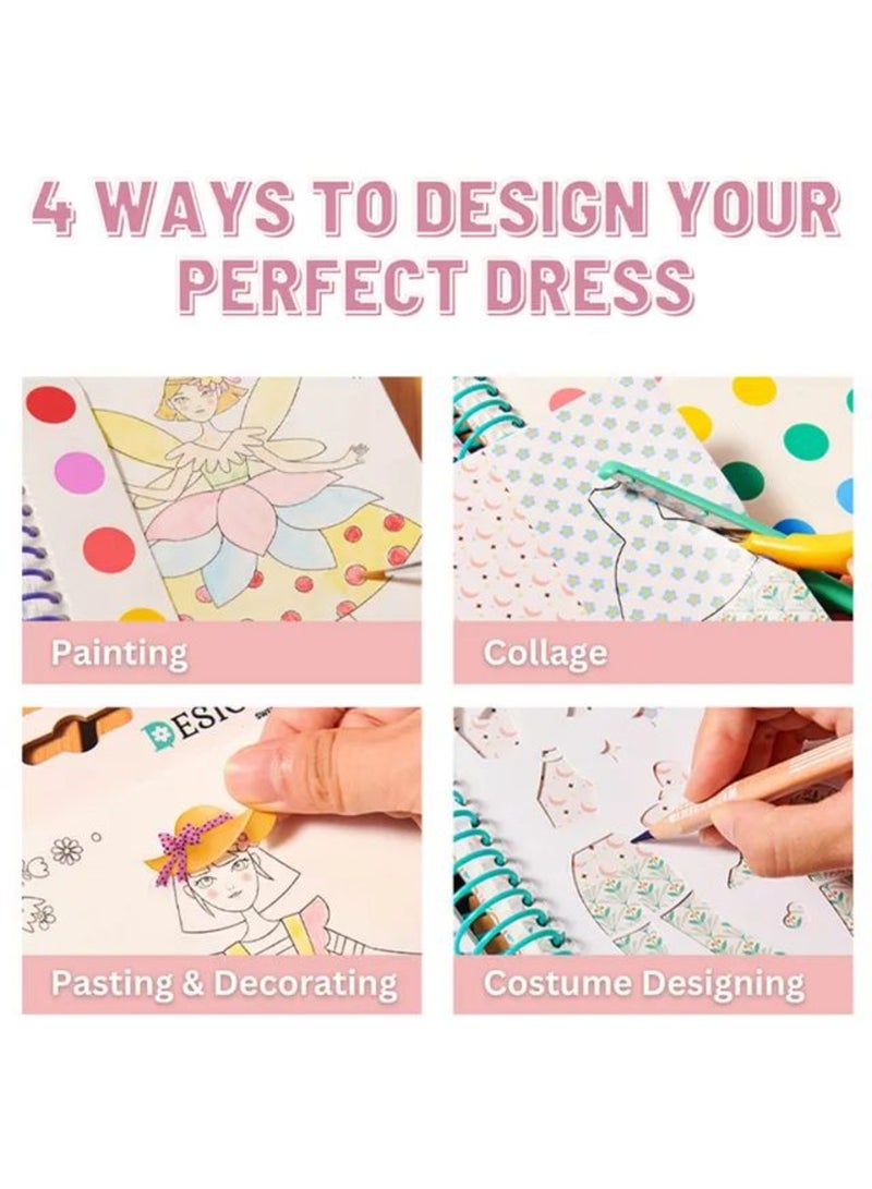 MiDeer Little Designer DIY Dress-Up Kit – Magic Club Dress Creation Set for Kids Ages 5+ | Craft & Design Activity with Fabric, Stickers & Paint | Creative Toy for Girls | Safe & Educational - Image 5
