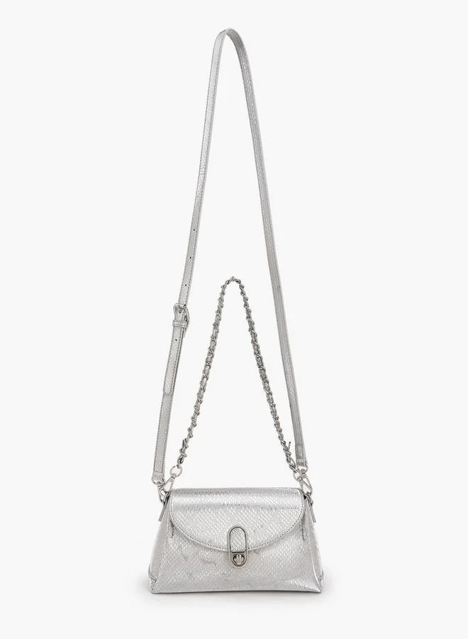 بابريكا Textured Crossbody Bag With Twist Lock Closure