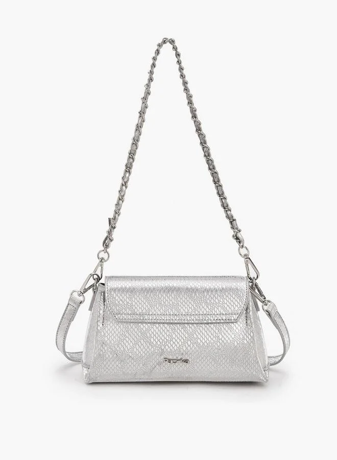 بابريكا Textured Crossbody Bag With Twist Lock Closure