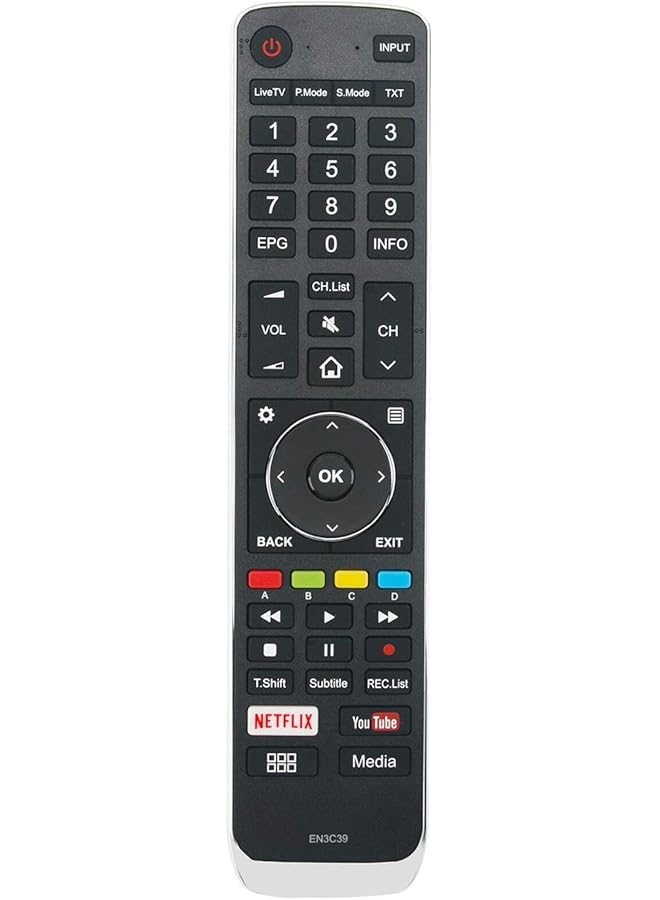The Bros New EN3C39 Remote Control fit for Hisense LED Smart TV 55N8700UW 65N8700UWG 50M7030UW 55M7030UWG 65M7030UWG 75N9700UWG ENC3C39 50N7 55N7 65N7 75N7 65N8 75N9 55PX 65PX 50P7 55P7 65P7 75P7 65P8 75P8 - Image 1