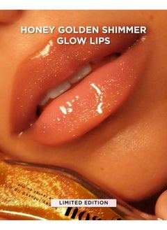 Gisou Golden Shimmer Glow Honey Infused Lip Oil - Hydrating, Nourishing, and Naturally Enhancing Formula for Luxurious Lips  - Image 2