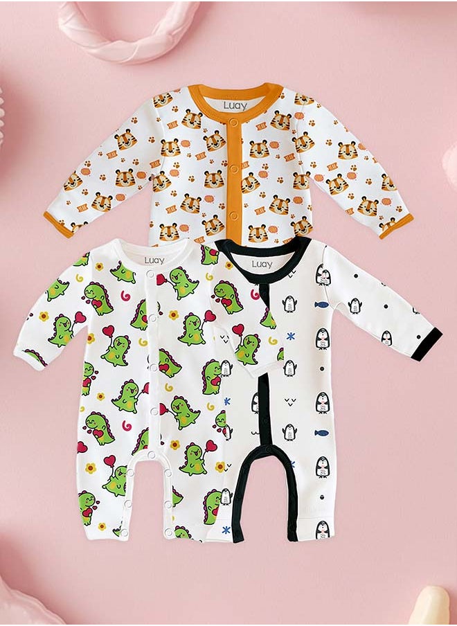 LUAY 100% Cotton Full Sleeves Baby Printed Romper,Sleepsuit for Baby Girls & Boys,_(Pack of 3) 9-12 M - pzsku/ZFA5EDC13838012A36DACZ/45/_/1741000592/a05033a2-8d0e-407b-a21b-ef3a5e9be189