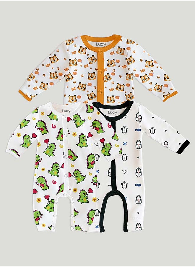 LUAY 100% Cotton Full Sleeves Baby Printed Romper,Sleepsuit for Baby Girls & Boys,_(Pack of 3) 9-12 M - pzsku/ZFA5EDC13838012A36DACZ/45/_/1741000596/12f3d2c9-244e-4deb-8d38-ccf4b0c2746c