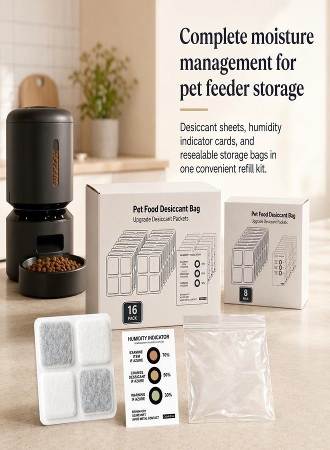 OPISICEN 32Pcs Pet Food Desiccant Bags for Petlibro Automatic Cat dog Feeders - Keeps Pet Products Dry and fresh, Moisture Absorber, for Model PLAF001, PLAF101, PLAF005, PLAF006, PLAF103, PLAF203 - Image 5