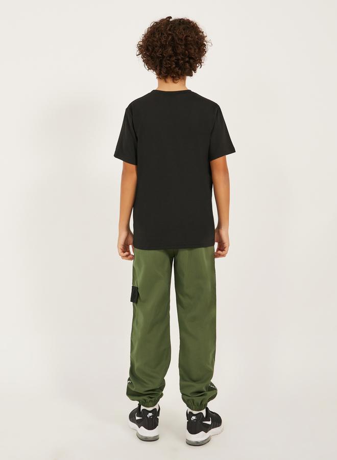Styli Round Neck Pocket Detail T-Shirt and Joggers Set  - Image 5