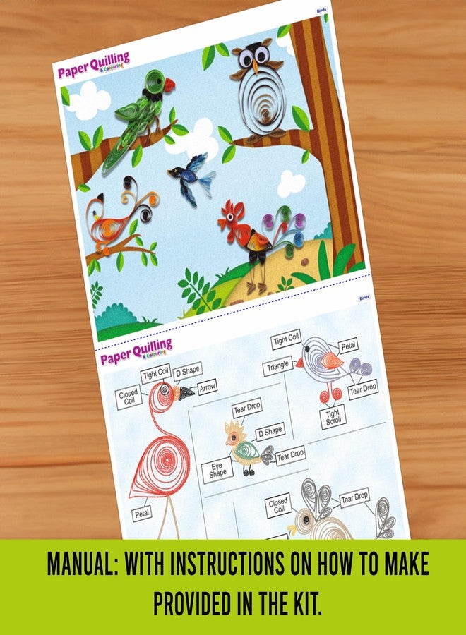 TOY FUN The Art of Paper Quilling Bird Series Art and Craft for Kids | DIY Kit Set for Young Artist Age 5 Years and Above.Gift for Creative Girls - Image 4
