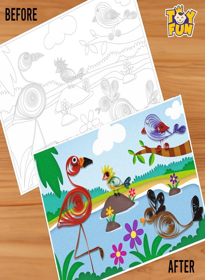 TOY FUN The Art of Paper Quilling Bird Series Art and Craft for Kids | DIY Kit Set for Young Artist Age 5 Years and Above.Gift for Creative Girls - Image 2