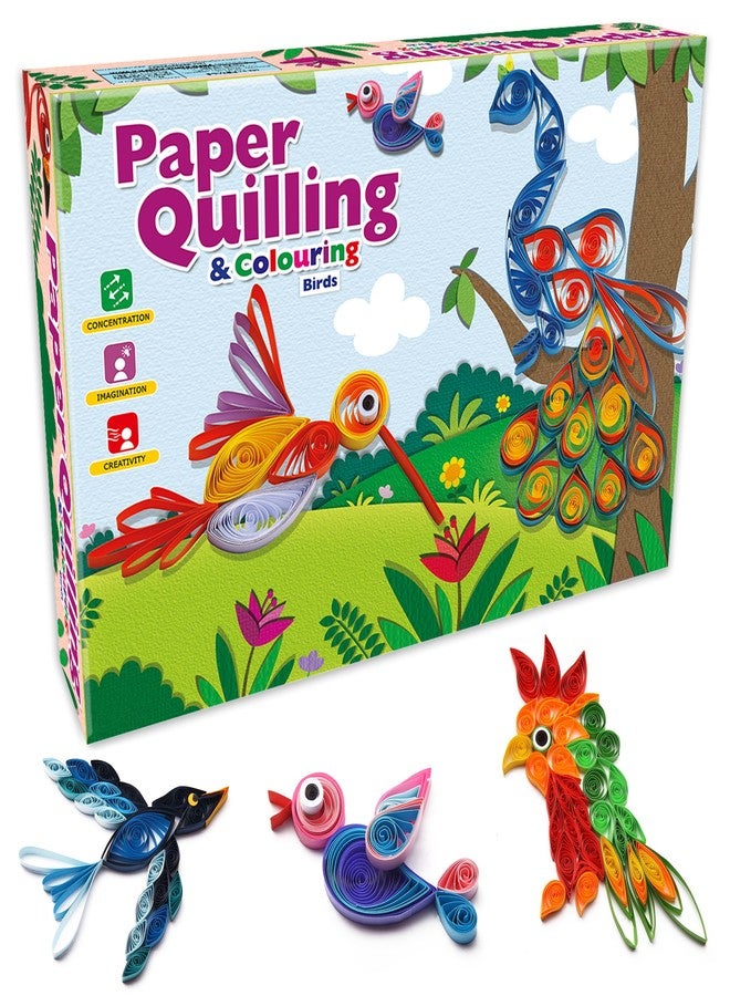 TOY FUN The Art of Paper Quilling Bird Series Art and Craft for Kids | DIY Kit Set for Young Artist Age 5 Years and Above.Gift for Creative Girls - Image 1