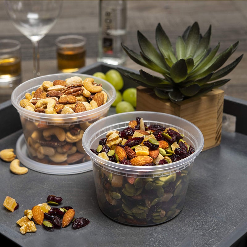 NYHI Clear Deli Containers with Lids | Stackable  BPA-Free Food Storage Container Set | Recyclable Space Saver Airtight Container for Kitchen Storage  Meal Prep  Take Out (16 oz - 40 Pack) - Image 3
