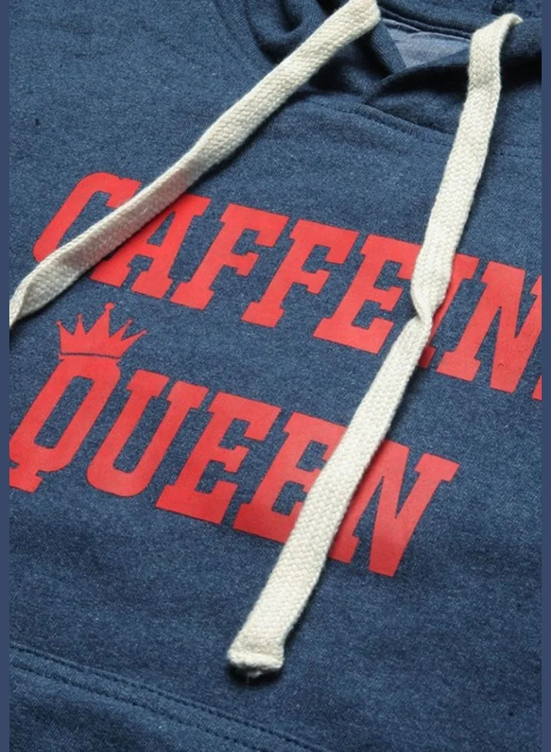 Campus Sutra Front Pocket Printed Hoodie