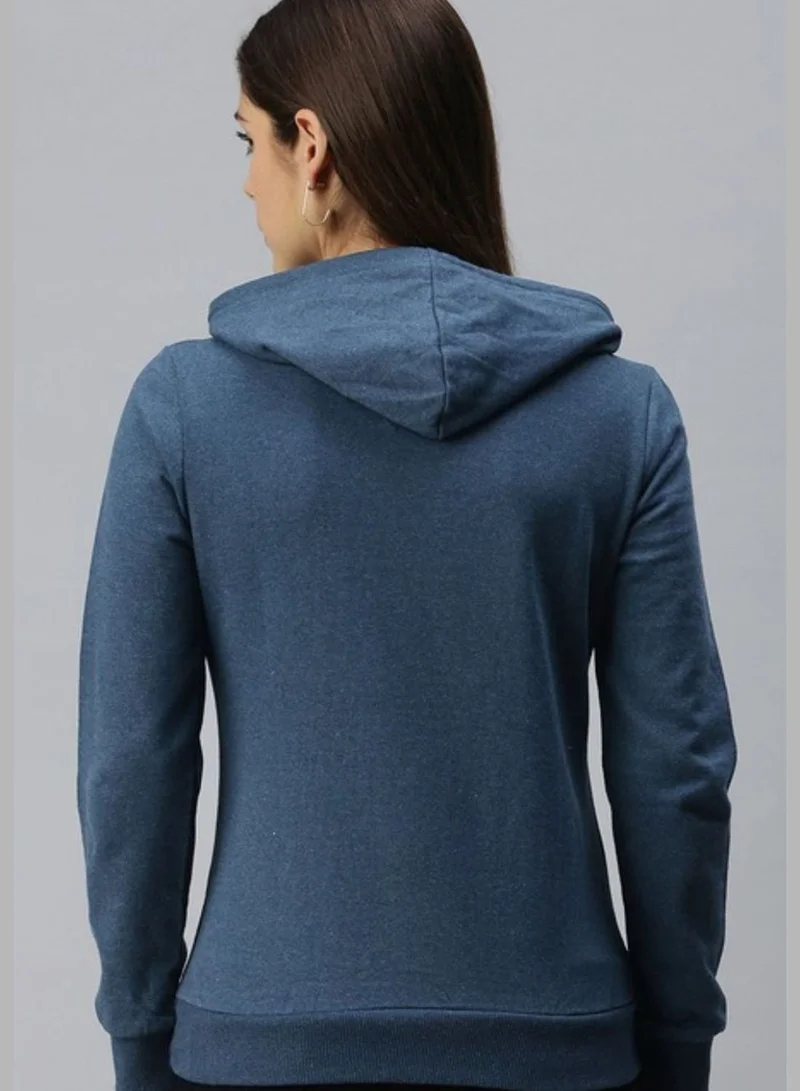 Campus Sutra Front Pocket Printed Hoodie