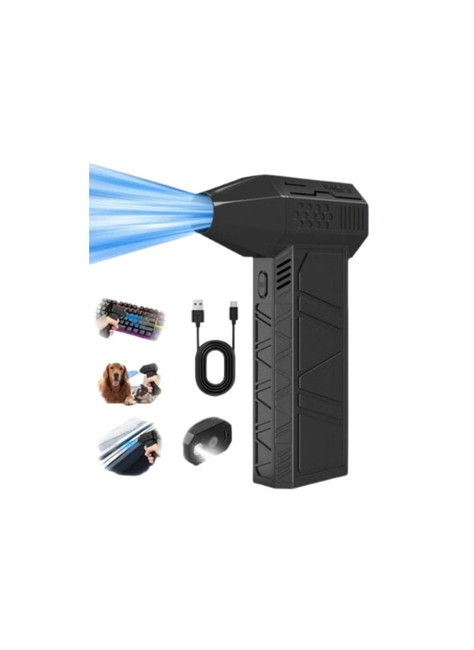 Zashe Electric Air Duster Handheld Blower Fan – 130000 RPM Turbo Powerful Jet Dry Blower for Car Cleaning, Camping & Outdoor Use  - Image 1