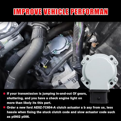 FANHAY 2PCS AE8Z-7C604-A Automatic Transmission Clutch Actuator A/B for 2012-2018 Ford Focus SE SEL & 2011-2019 Ford Fiesta,Shift Interlock Solenoid AE8Z-7C604 AE8Z7C604A - Image 3