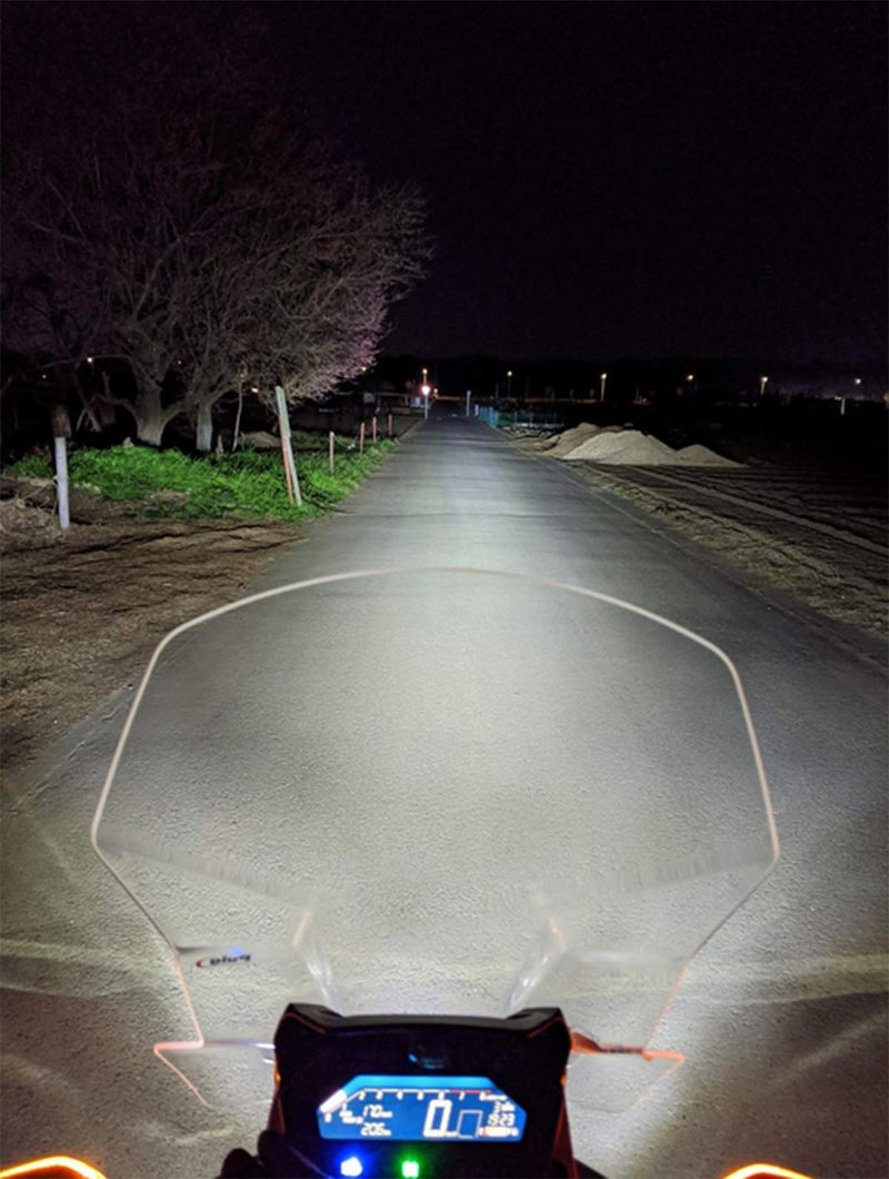 Lightronic مصباح LED للدراجات النارية بقطر 3 بوصات، ساطع للغاية، ضوء كشاف بعيد المدى لتطبيقات سباق الرالي عالية السرعة، هيكل من الألمنيوم المصبوب، مقاوم للتآكل والاهتزاز، مقاوم للماء، عبوة من 2 قطعة - Image 5